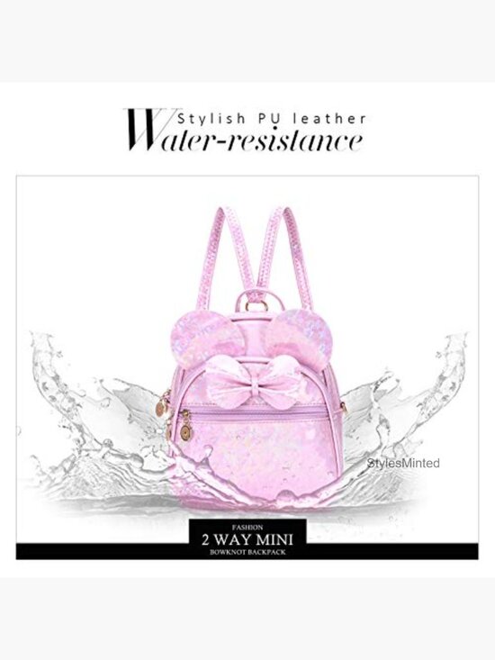 Mini Backpack Bowknot Polka Dot Convertible Shoulder Bag Purse Daypack main image 4